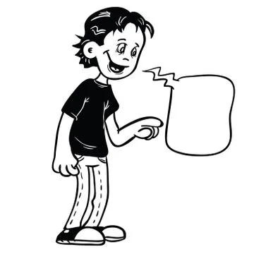 Kid black Stock Illustration