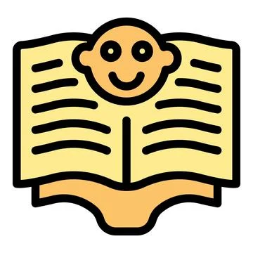 Kid book icon vector flat Ilustração Stock