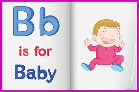 A kid on a book Stock Illustration