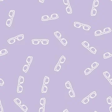 Kid boy glasses frame line seamless pattern Stock Illustration