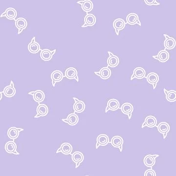 Kid boy glasses frame line vector seamless pattern Stock Illustration