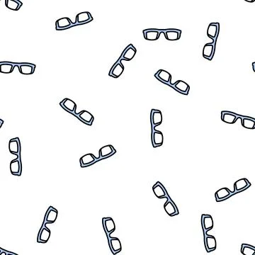 Kid boy glasses frame vector seamless pattern Stock Illustration
