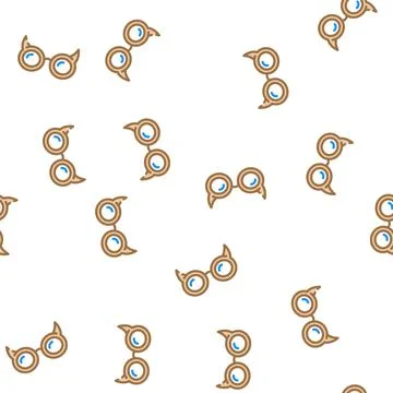 Kid boy glasses frame vector seamless pattern Stock Illustration