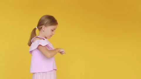 Kid choice problem solution virtual puzzle girl Stock Footage 141191949