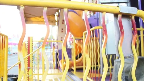 Kid coming out of slide in the background Stock Footage 154941777