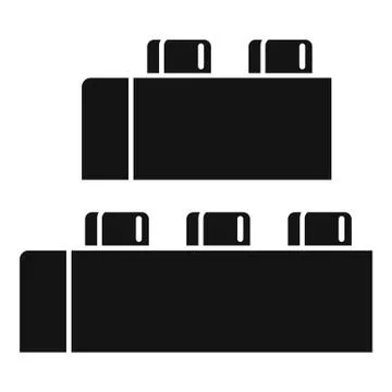 Kid constructor piece icon, simple style Stock Illustration