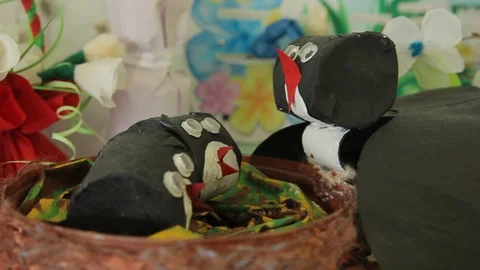 Kid crafts from paper Video stock 92051815