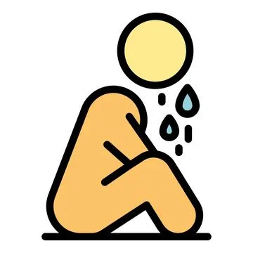 Kid cry icon vector flat Stock Illustration