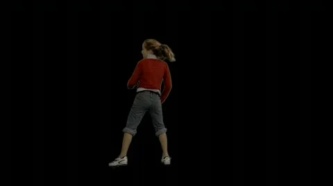 Kid dances Stock Footage 79351