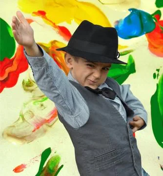 Kid dancing Stock Photos