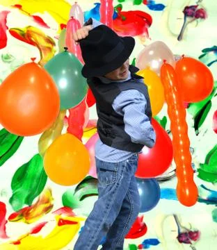 Kid dancing Stock Photos