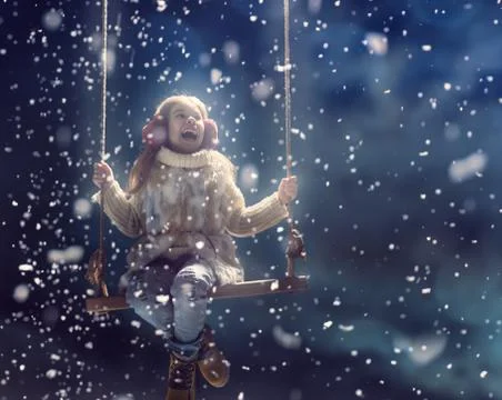 Kid on dark background Foto stock