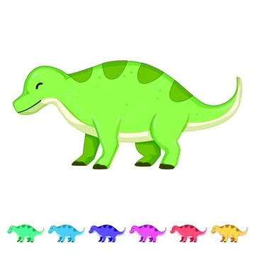Kid dinosaur character cartoon vector graphic Stock Illustration