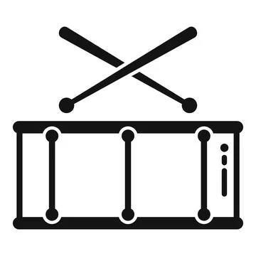 Kid drum icon simple vector. Music kit Stock Illustration