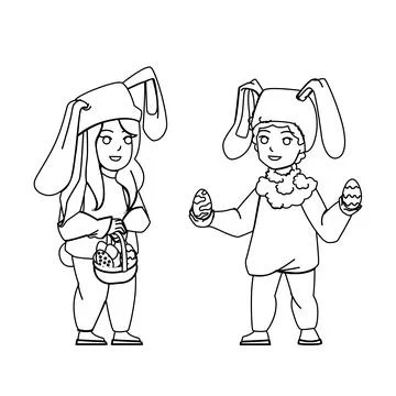 Kid easter vector Stock Illustration