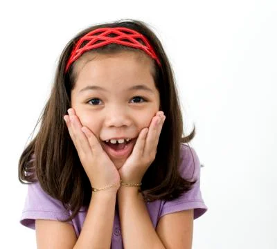 Kid with Expressive Face Stock Photos