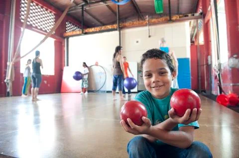 Kid facing the camera panama city central america Stock Photos