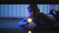 The kid with a flashlight looking under the bed. evening night time 4k or 4k+ Resolution