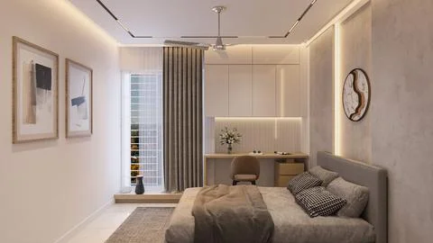 Kid-Friendly Design Ideas for Your Modern Master Bedroom Illustrazione stock