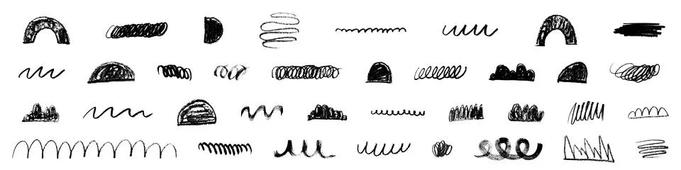 Kid-friendly elements like spirals and curls. Flat vector illustration isolat イラスト素材