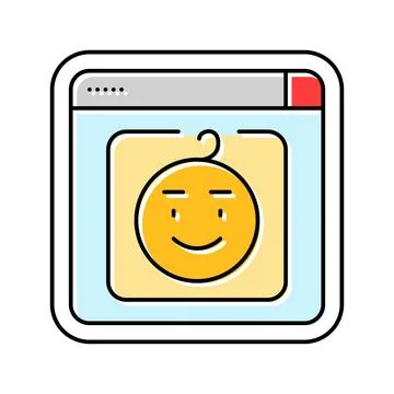 Kid friendly interface color icon vector illustration Stock Illustration