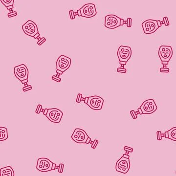 Kid friendly liquid soap packaging line seamless pattern Stock Illustration