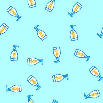 Kid friendly liquid soap packaging vector seamless pattern 스톡 일러스트