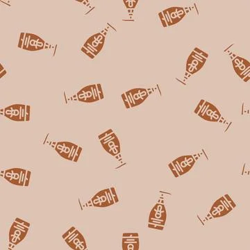 Kid friendly liquid soap packaging glyph vector seamless pattern 스톡 일러스트