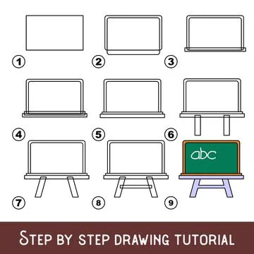 Kid game to develop drawing skill with easy gaming level for preschool kids,  스톡 일러스트