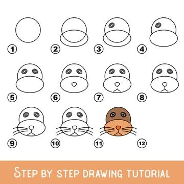 Kid game to develop drawing skill with easy gaming level for preschool kids,  스톡 일러스트