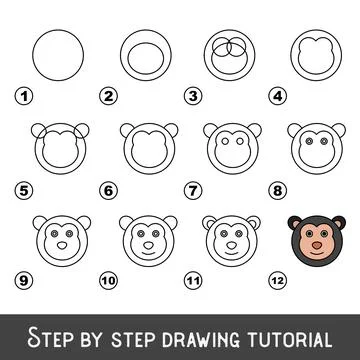 Kid game to develop drawing skill with easy gaming level for preschool kids,  Stock Illustration