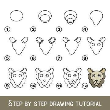 Kid game to develop drawing skill with easy gaming level for preschool kids,  Illustrazione stock