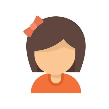 Kid girl programming icon flat vector. Children robot project イラスト素材