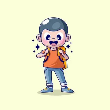 Kid go to school vector illustration Stock Illustration