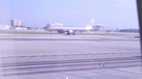 Kid hand bye plane Stock Footage 973276