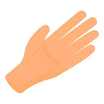 Kid hand gesture icon, cartoon style Stock Illustration