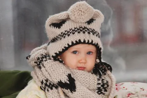 The kid in the hat Stock Photos