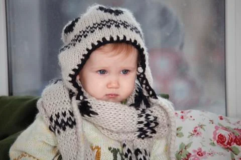 The kid in the hat Stock Photos