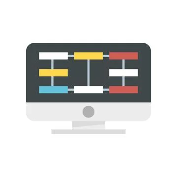 Kid home programming icon flat vector. Virtual teacher class イラスト素材