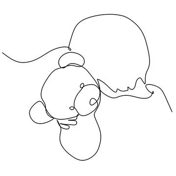 Kid hugging teddy bear.  Stock Illustration