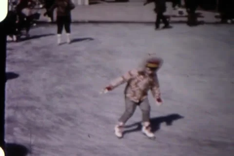 Kid Iceskating Stock Footage 24672355