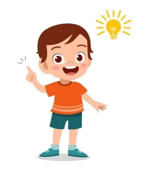 Kid idea lamp sign vector Stock-Illustration