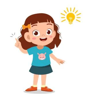 Kid idea lamp sign vector Stock-Illustration