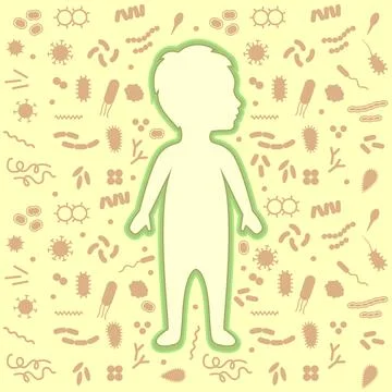 Kid Immune protection system Stock Illustration