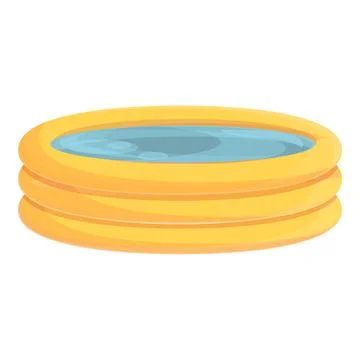 Kid inflatable pool icon cartoon . Beach swim Illustrazione stock