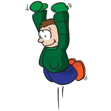 Kid jump Stock Illustration