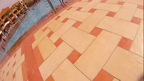 Kid jump into a pool Stock Footage 75456794