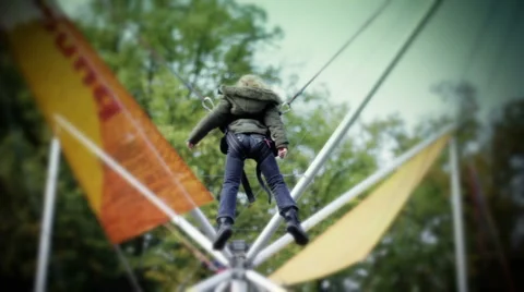 Kid jumping Stock Footage 1089564