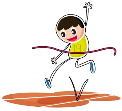 A kid jumping Stock Illustration