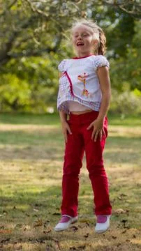 Kid jumping Stock Photos